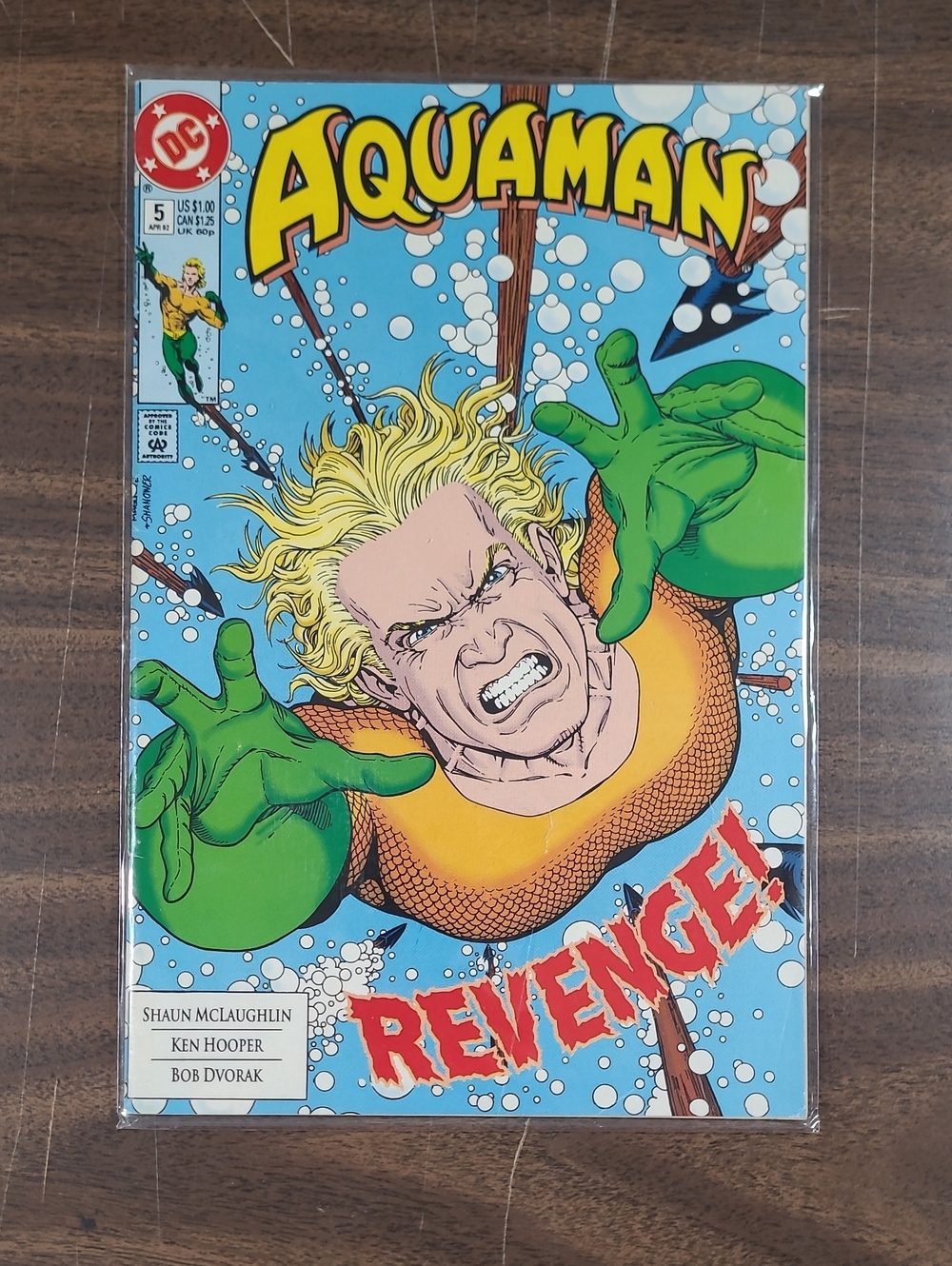 DC Aquaman Comic Book #5 April 1992 Bagged